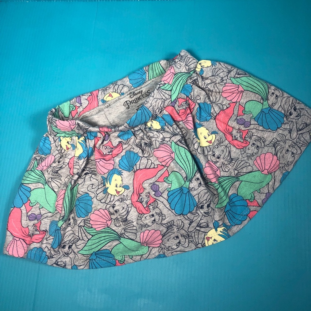 Disney The Little Mermaid Ariel skirt w/ skort shorts size 4 kids rare & unique